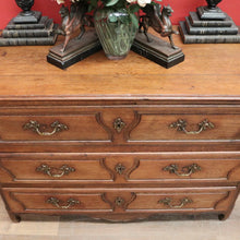 Load image into Gallery viewer, x SOLD Antique French Oak Chest of Drawers, a Three Drawer Sideboard or Linen Chest B11431
