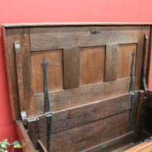Load image into Gallery viewer, x SOLD Antique French Coffer, Large Blanket Box, Lift Lid Coffee Table, Storage Trunk. B11470
