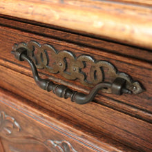 Load image into Gallery viewer, x SOLD Antique French Oak Two Drawer Two Door Narrow Hall Cabinet or Sideboard B11814
