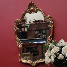 Load image into Gallery viewer, Vintage Italian Mirror, Florentine (Italy) Gilt Framed Shield-Shaped Wall Mirror. B11311
