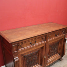 Load image into Gallery viewer, x SOLD Antique French oak Sideboard, Two Drawer 2 Door Hall or Entry Cabinet. B11539
