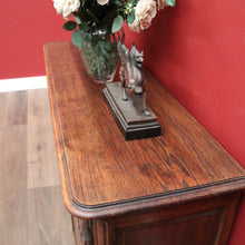 Load image into Gallery viewer, x SOLD Antique French Oak Two Drawer Two Door Narrow Hall Cabinet or Sideboard B11814
