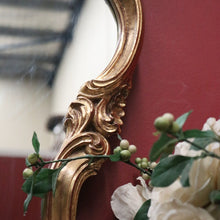 Load image into Gallery viewer, Vintage Italian Mirror, Florentine (Italy) Gilt Framed Shield-Shaped Wall Mirror. B11311
