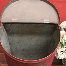 Load image into Gallery viewer, x SOLD Antique Lift-lid Coal Bucket, repurposed for Firewood, Laundry, Pet Food, Toys. B11839
