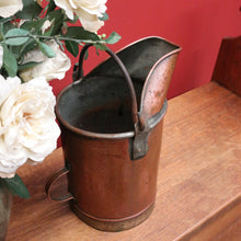 Load image into Gallery viewer, x SOLD Antique French Country Copper and Brass Bucket, Water Bucket or Pail. B11489
