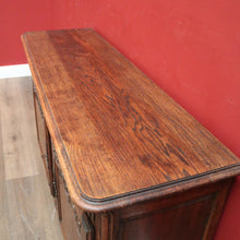 Load image into Gallery viewer, x SOLD Antique French Oak Two Drawer Two Door Narrow Hall Cabinet or Sideboard B11814
