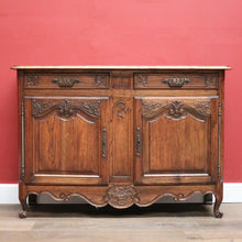 Load image into Gallery viewer, x SOLD Antique French Oak Two Drawer Two Door Narrow Hall Cabinet or Sideboard B11814
