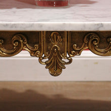 Load image into Gallery viewer, x SOLD Italian Brass and Marble Oval Shaped Coffee Table or Lamp Side Table B11372
