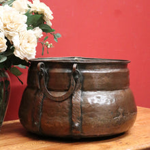 Load image into Gallery viewer, x SOLD Antique French Cauldron, Brass Fire Bucket or Storage Vessel, or Planter, Jardinière. B11841
