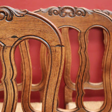 Load image into Gallery viewer, x SOLD A Set of Six Oak and Rush Seat Antique French Chairs, Kitchen or Dining Room. B11549
