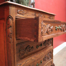Load image into Gallery viewer, x SOLD Antique Hall Cabinet or Foyer Cabinet, or 3 Drawer Chest of Drawers. French Oak. B11575
