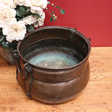 Load image into Gallery viewer, x SOLD Antique French Cauldron, Brass Fire Bucket or Storage Vessel, or Planter, Jardinière. B11841
