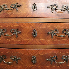 Load image into Gallery viewer, x SOLD Antique French Chest of Drawers, Walnut and Brass Lingerie Cabinet Chest, Hall Cupboard. B11569
