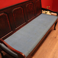 Load image into Gallery viewer, Antique Georgian Hall Settle, English Oak Verandah Chair, Hall Chair, Cushion. B11912
