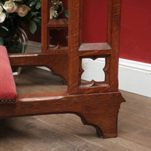 Load image into Gallery viewer, x SOLD Antique French Prayer Chair, Prie Dieu, with Church-themed sides and Rose Velvet Fabric. B11827
