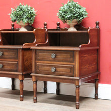 Load image into Gallery viewer, x SOLD Pair of 1940s Antique French Lamp or Side Tables or Bedside Cabinets. B11797
