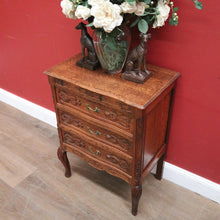 Load image into Gallery viewer, x SOLD Antique Hall Cabinet or Foyer Cabinet, or 3 Drawer Chest of Drawers. French Oak. B11575
