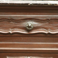 Load image into Gallery viewer, x SOLD Pair of Antique Oak and Black Marble French Bedside Cabinets or Side, Lamp Tables. B11965
