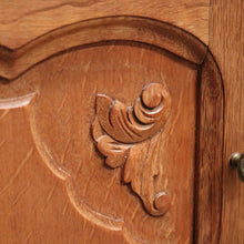 Load image into Gallery viewer, Pair of French Lamp Tables or Bedside Tables with Cupboard Storage, French Oak. B11966
