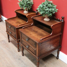 Load image into Gallery viewer, x SOLD Pair of 1940s Antique French Lamp or Side Tables or Bedside Cabinets. B11797
