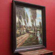 Load image into Gallery viewer, Large and well painted Dutch Country Scene Oil on Canvas, Signed to the Bottom Right. B11428

