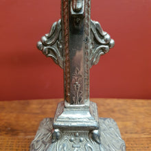 Load image into Gallery viewer, x SOLD Antique Silver Plate Crucifix, Cross, Jesus on the Cross, Home Worship or Devotion. B11591

