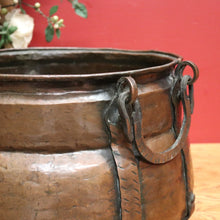 Load image into Gallery viewer, x SOLD Antique French Cauldron, Brass Fire Bucket or Storage Vessel, or Planter, Jardinière. B11841
