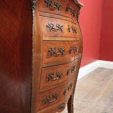 Load image into Gallery viewer, x SOLD Antique French Chest of Drawers, Walnut and Brass Lingerie Cabinet Chest, Hall Cupboard. B11569
