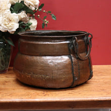 Load image into Gallery viewer, x SOLD Antique French Cauldron, Brass Fire Bucket or Storage Vessel, or Planter, Jardinière. B11841
