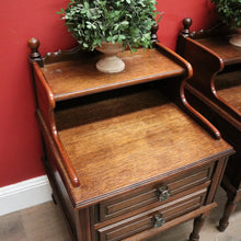 Load image into Gallery viewer, x SOLD Pair of 1940s Antique French Lamp or Side Tables or Bedside Cabinets. B11797
