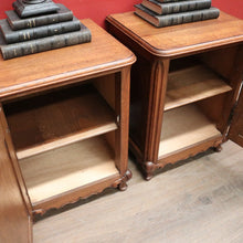 Load image into Gallery viewer, x SOLD Pair of 1930-1940 French Oak Lamp Tables or Bedside Tables Cabinets or Cupboards B11559
