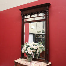 Load image into Gallery viewer, x SOLD Antique French Oak Bevelled Mirror, Hall Mirror, Dressing Mirror or Mantel Mirror. B11514
