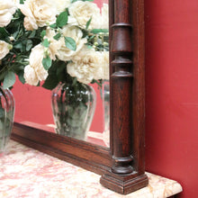 Load image into Gallery viewer, x SOLD Antique French Oak Bevelled Mirror, Hall Mirror, Dressing Mirror or Mantel Mirror. B11514
