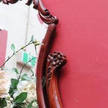 Load image into Gallery viewer, Vintage Australian Cedar Dressing Table with Ornate Bevelled Edge Mirror. B13136
