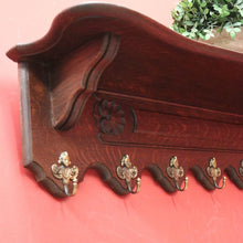 Load image into Gallery viewer, x SOLD Vintage French Coat Rack, Seven Brass Hook Scarf or Hat Rack.  B11453
