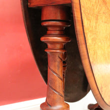 Load image into Gallery viewer, x SOLD Antique English Burr Walnut Drop Leaf Table, Wine, Side, Sutherland Table. B11810
