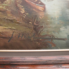 Load image into Gallery viewer, Large and well painted Dutch Country Scene Oil on Canvas, Signed to the Bottom Right. B11428
