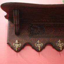 Load image into Gallery viewer, x SOLD Vintage French Coat Rack, Seven Brass Hook Scarf or Hat Rack.  B11453
