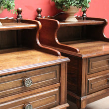 Load image into Gallery viewer, x SOLD Pair of 1940s Antique French Lamp or Side Tables or Bedside Cabinets. B11797
