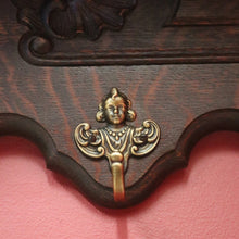 Load image into Gallery viewer, x SOLD Vintage French Coat Rack, Seven Brass Hook Scarf or Hat Rack.  B11453
