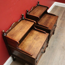 Load image into Gallery viewer, x SOLD Pair of 1940s Antique French Lamp or Side Tables or Bedside Cabinets. B11797
