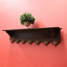 Load image into Gallery viewer, x SOLD Vintage French Coat Rack, Seven Brass Hook Scarf or Hat Rack.  B11453
