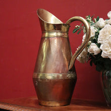 Load image into Gallery viewer, x SOLD Antique French Copper and Brass Water Pitcher, Jug or Umbrella Holder Stand. B11887
