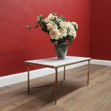 Load image into Gallery viewer, x SOLD Vintage Brass and Marble Coffee Table, Italian, Italy Marble top Side, Lamp, coffee Table. B11583
