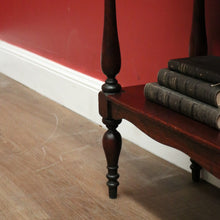 Load image into Gallery viewer, x SOLD Colonial Australian Cedar Console Table, Tier to the base, with a Thomas Hope scroll backboard. B11977
