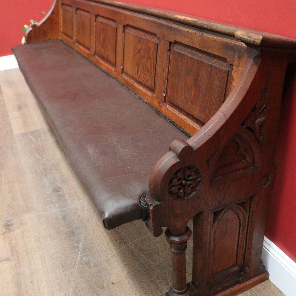 x SOLD Antique French Church Pew, Antique Oak Church or Gothic Hall Se ...