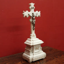 Load image into Gallery viewer, Antique French Marble Crucifix with Gilt Detail on the Cross, Jesus on the Cross. B11586
