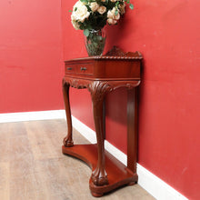 Load image into Gallery viewer, Vintage Australian Cedar Carved Hall Table Console Table with Drawers. B13141
