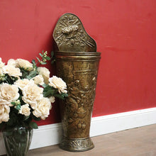 Load image into Gallery viewer, French Brass Umbrella Holder or Stand, Pressed Brass Walking Stick Holder. B11865
