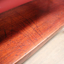 Load image into Gallery viewer, x SOLD Colonial Australian Cedar Console Table, Tier to the base, with a Thomas Hope scroll backboard. B11977
